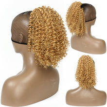 Load image into Gallery viewer, Women's Synthetic Ponytail Short Curly Hair Explosive Head Wig Spiral Curls Braiding Hair Stretched Loose Wave Wig