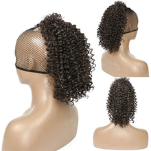 Load image into Gallery viewer, Women's Synthetic Ponytail Short Curly Hair Explosive Head Wig Spiral Curls Braiding Hair Stretched Loose Wave Wig