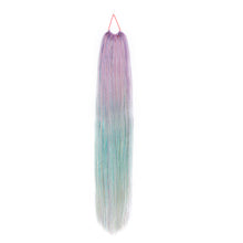 Load image into Gallery viewer, 9-strand Braided Colorful Laser Silk Fake Hair Ponytail Extension Hair Colorful Braid Gradient Color Wig for Women Girls