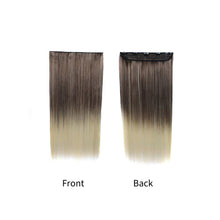 Load image into Gallery viewer, Gradient Color Wig Piece High-temperature Silk Synthetic Hair Women False Hair Piece Wig Straight Hair Hair Clip