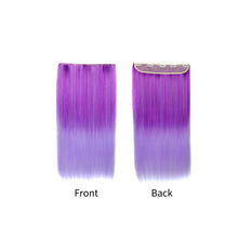 Load image into Gallery viewer, Gradient Color Wig Piece High-temperature Silk Synthetic Hair Women False Hair Piece Wig Straight Hair Hair Clip