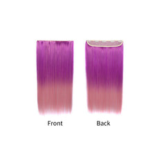 Load image into Gallery viewer, Gradient Color Wig Piece High-temperature Silk Synthetic Hair Women False Hair Piece Wig Straight Hair Hair Clip