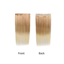 Load image into Gallery viewer, Gradient Color Wig Piece High-temperature Silk Synthetic Hair Women False Hair Piece Wig Straight Hair Hair Clip