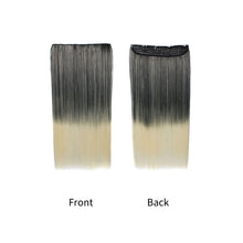 Load image into Gallery viewer, Gradient Color Wig Piece High-temperature Silk Synthetic Hair Women False Hair Piece Wig Straight Hair Hair Clip