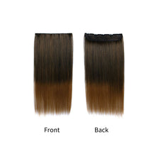 Load image into Gallery viewer, Gradient Color Wig Piece High-temperature Silk Synthetic Hair Women False Hair Piece Wig Straight Hair Hair Clip
