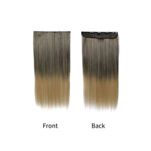 Load image into Gallery viewer, Gradient Color Wig Piece High-temperature Silk Synthetic Hair Women False Hair Piece Wig Straight Hair Hair Clip
