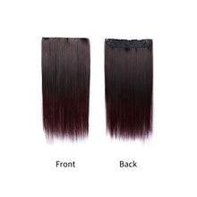 Load image into Gallery viewer, Gradient Color Wig Piece High-temperature Silk Synthetic Hair Women False Hair Piece Wig Straight Hair Hair Clip
