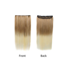Load image into Gallery viewer, Gradient Color Wig Piece High-temperature Silk Synthetic Hair Women False Hair Piece Wig Straight Hair Hair Clip