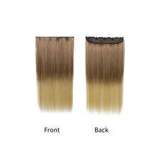 Load image into Gallery viewer, Gradient Color Wig Piece High-temperature Silk Synthetic Hair Women False Hair Piece Wig Straight Hair Hair Clip