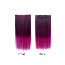 Load image into Gallery viewer, Gradient Color Wig Piece High-temperature Silk Synthetic Hair Women False Hair Piece Wig Straight Hair Hair Clip