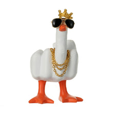 Load image into Gallery viewer, Car Interior Decoration Center Middle Finger Small Duck Sculpture Resin Duck Decorative Figurine Tabletop Duck Ornament for Home Garden Desk