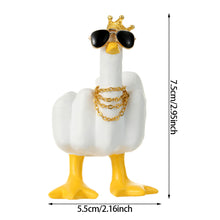 Load image into Gallery viewer, Car Interior Decoration Center Middle Finger Small Duck Sculpture Resin Duck Decorative Figurine Tabletop Duck Ornament for Home Garden Desk