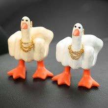 Load image into Gallery viewer, Car Interior Decoration Center Middle Finger Small Duck Sculpture Resin Duck Decorative Figurine Tabletop Duck Ornament for Home Garden Desk