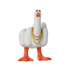 Load image into Gallery viewer, Car Interior Decoration Center Middle Finger Small Duck Sculpture Resin Duck Decorative Figurine Tabletop Duck Ornament for Home Garden Desk