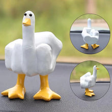 Load image into Gallery viewer, Car Interior Decoration Center Middle Finger Small Duck Sculpture Resin Duck Decorative Figurine Tabletop Duck Ornament for Home Garden Desk