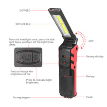 Load image into Gallery viewer, Car Repair COB LED Work Light Dimmable USB Rechargeable LED Flashlight Inspection Lamp With Magnetic Hook Power Bank Torch