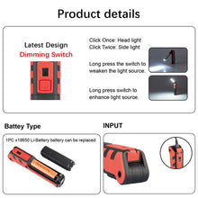 Load image into Gallery viewer, Car Repair COB LED Work Light Dimmable USB Rechargeable LED Flashlight Inspection Lamp With Magnetic Hook Power Bank Torch