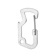 Load image into Gallery viewer, Outdoor Portable Multi-Functional EDC D Shape Carabiner Climbing Buckle Key Ring Emergency Survival Tool