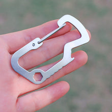 Load image into Gallery viewer, Outdoor Portable Multi-Functional EDC D Shape Carabiner Climbing Buckle Key Ring Emergency Survival Tool