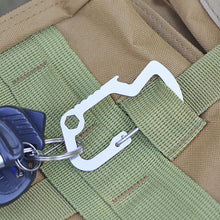 Load image into Gallery viewer, Outdoor Portable Multi-Functional EDC D Shape Carabiner Climbing Buckle Key Ring Emergency Survival Tool