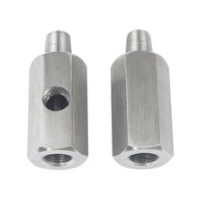 Load image into Gallery viewer, Stainless Steel Side Holes 1/8"NPT Female To 1/4NPT Oil Pressure Sensor Connector Feed Line Gauge Tee Adapter