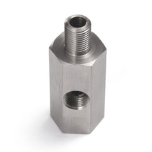 Load image into Gallery viewer, Stainless Steel 1/8"NPT Female To M10 Car Oil Pressure Sensor Connector Joint to NPT Tee Adapter Turbo Accessories Adapter
