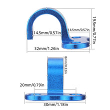 Load image into Gallery viewer, 2Pcs Motorcycle Rear Brake Hose Clamp Guide Modified Brake Line Clamp Protector Aluminum Blue For Yamaha YZ125 YZ250 YZ250F YZ450F YZ85