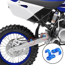 Load image into Gallery viewer, 2Pcs Motorcycle Rear Brake Hose Clamp Guide Modified Brake Line Clamp Protector Aluminum Blue For Yamaha YZ125 YZ250 YZ250F YZ450F YZ85