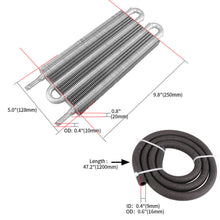 Load image into Gallery viewer, 4 Row Universal Car Oil Cooler Modified Set Aluminum Remote Transmission Oil Cooler Auto-Manual Radiator Converter Kit