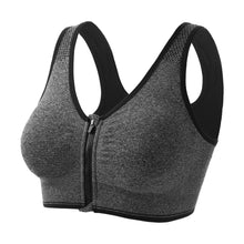 Load image into Gallery viewer, Front Zipper Seamless Sports Women's Bra Sexy Underwear Adjustable Strap S-4XL Running Gym Fitness Brassiere Shockproof Breathable without Underwire Bralette