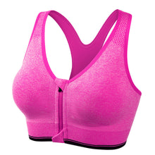 Load image into Gallery viewer, Front Zipper Seamless Sports Women's Bra Sexy Underwear Adjustable Strap S-4XL Running Gym Fitness Brassiere Shockproof Breathable without Underwire Bralette