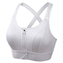 Load image into Gallery viewer, Women Sports Bras Underwear S-5XL Tights Crop Top Yoga Vest Front Zipper Plus Size Adjustable Strap Shockproof Gym Fitness Athletic Brassiere