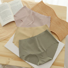 Load image into Gallery viewer, Ice Silk Seamless Candy Plain Fashion Girls Underwear Panties Breathable Briefs For Ladies Snug Comfortable Pure Color Middle Waist underpants Women Clothing