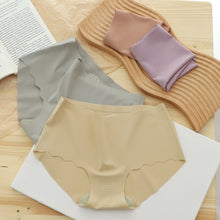 Load image into Gallery viewer, Ice Silk Seamless Candy Plain Fashion Girls Underwear Panties Breathable Briefs For Ladies Snug Comfortable Pure Color Middle Waist underpants Women Clothing