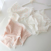 Load image into Gallery viewer, French Floral Underwear Jacquard Pure Cotton Lingerie Sweet Medium Waist Panties Briefs for Women Lady Cute Triangular Pants Girls Student