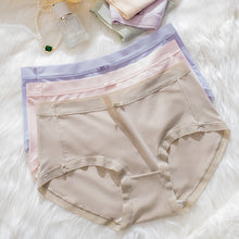 Load image into Gallery viewer, 3pcs Gift Box Packing Middle Waist Modal Women Underwear Breathable Mulberry Silk Panties Bacteriostatic briefs For Ladies Comfortable Female underpants Innerwear