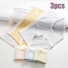 Load image into Gallery viewer, 3pcs Gift Box Packing Middle Waist Women Underwear Breathable Mulberry Silk Panties Bacteriostatic briefs For Ladies Comfortable Female underpants Innerwear
