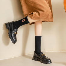 Load image into Gallery viewer, Women's Mid-height Long Tube Warm Cotton Thick Socks Embroidery Letter C Ladies Sports Socks Autumn Winter Korean Fashion Solid Color Harajuku Comfortable Home Sock