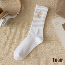 Load image into Gallery viewer, Women's Mid-height Long Tube Warm Cotton Thick Socks Embroidery Letter C Ladies Sports Socks Autumn Winter Korean Fashion Solid Color Harajuku Comfortable Home Sock
