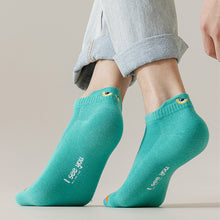 Load image into Gallery viewer, Men Bright Color Devil's Eye Cotton Ankle Socks Athletic Casual Solid Comfortable Breathable Sweat Absorption Sock Street Fashion Sport Travel Running Socks