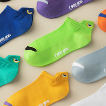 Load image into Gallery viewer, Men Bright Color Devil's Eye Cotton Ankle Socks Athletic Casual Solid Comfortable Breathable Sweat Absorption Sock Street Fashion Sport Travel Running Socks