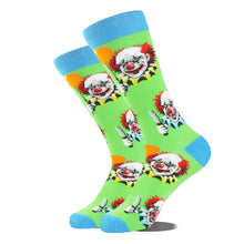 Load image into Gallery viewer, Men Cartoon Animal Midtube Socks Combed Fashion Hip Hop Trend Harajuku Shark Clown Skateboard Oil Painting Colorful Happy Funny Long Cotton Socks
