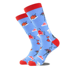 Load image into Gallery viewer, Men Cartoon Animal Midtube Socks Combed Fashion Hip Hop Trend Harajuku Shark Clown Skateboard Oil Painting Colorful Happy Funny Long Cotton Socks