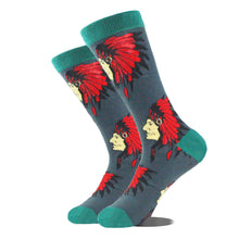 Load image into Gallery viewer, Men Cartoon Animal Midtube Socks Combed Fashion Hip Hop Trend Harajuku Shark Clown Skateboard Oil Painting Colorful Happy Funny Long Cotton Socks