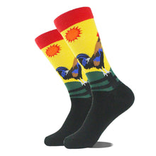 Load image into Gallery viewer, Men Cartoon Animal Midtube Socks Combed Fashion Hip Hop Trend Harajuku Shark Clown Skateboard Oil Painting Colorful Happy Funny Long Cotton Socks