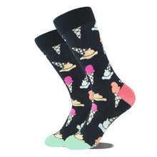Load image into Gallery viewer, Men Cartoon Animal Midtube Socks Combed Fashion Hip Hop Trend Harajuku Shark Clown Skateboard Oil Painting Colorful Happy Funny Long Cotton Socks