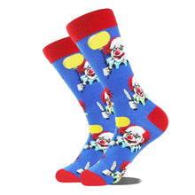 Load image into Gallery viewer, Men Cartoon Animal Midtube Socks Combed Fashion Hip Hop Trend Harajuku Shark Clown Skateboard Oil Painting Colorful Happy Funny Long Cotton Socks