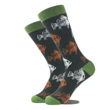 Load image into Gallery viewer, Men Cartoon Animal Midtube Socks Combed Fashion Hip Hop Trend Harajuku Shark Clown Skateboard Oil Painting Colorful Happy Funny Long Cotton Socks