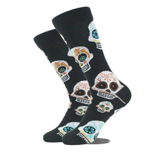 Load image into Gallery viewer, Men Cartoon Animal Midtube Socks Combed Fashion Hip Hop Trend Harajuku Shark Clown Skateboard Oil Painting Colorful Happy Funny Long Cotton Socks