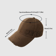 Load image into Gallery viewer, High-quality Adjustable Hat Casual Outdoor Plain Baseball Unisex Cap Men Hole Damage Style Letter Hard-top Street Trend Cool Cap Sun Hat Peaked Cap